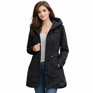 Cole Haan Women's Travel Rain Jacket with hood